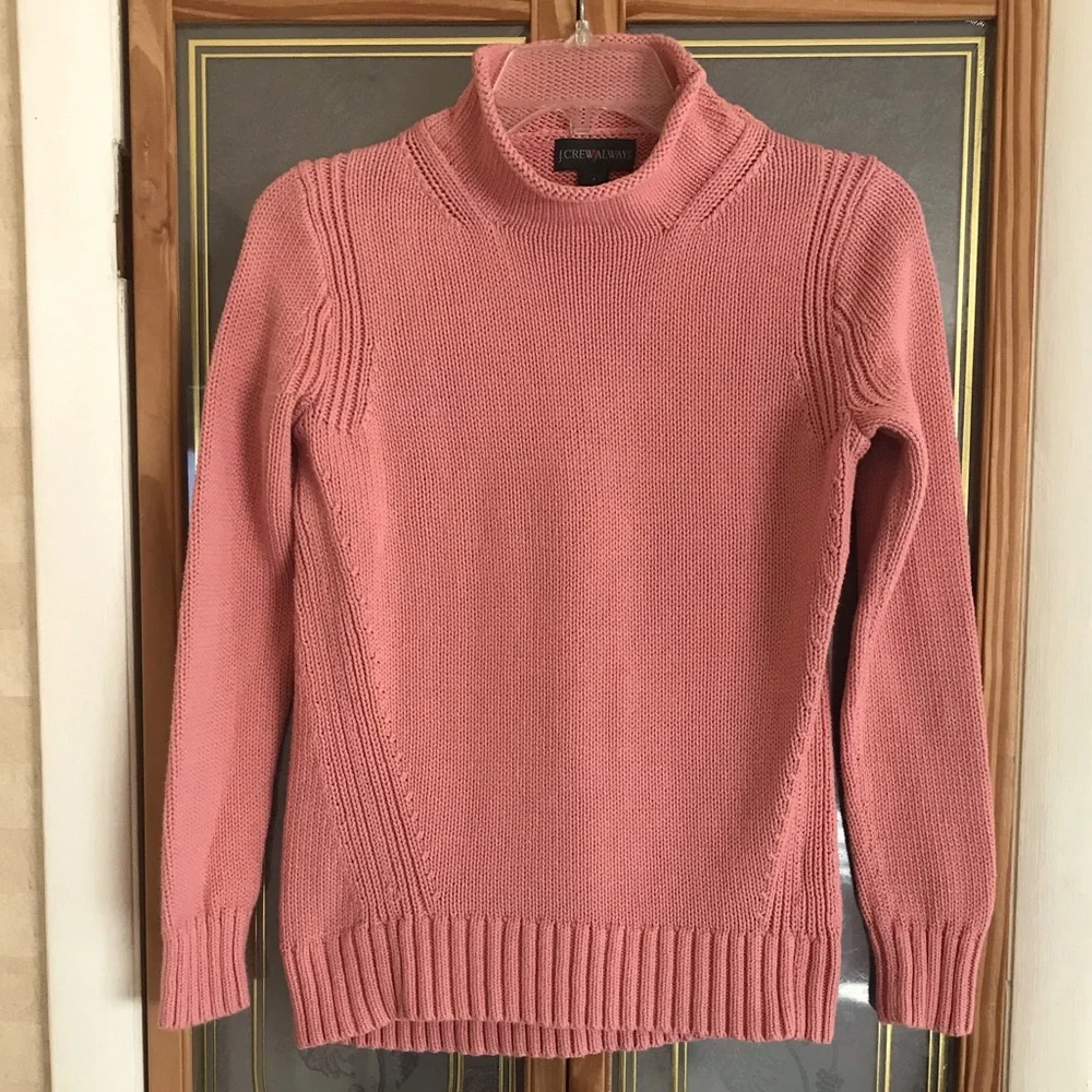 J.Crew Always, Cotton Pullover Roll-neck Sweater, Size S - Picture 2 of 7